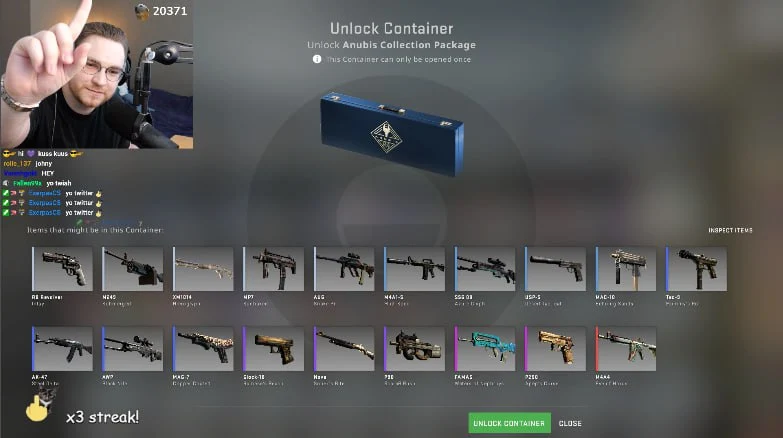 За добу було 1,900,000 відкриттів нового кейсу Anubis Collection в CS:GO