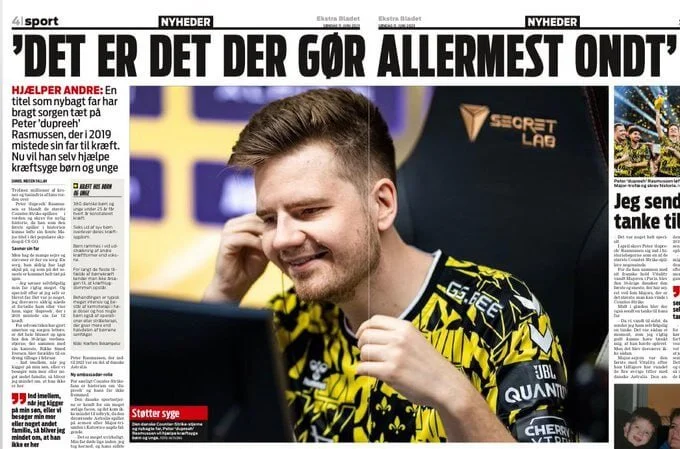 dupreeh допоміг зібрати більше мільйона данських крон для «Рак не для дітей»