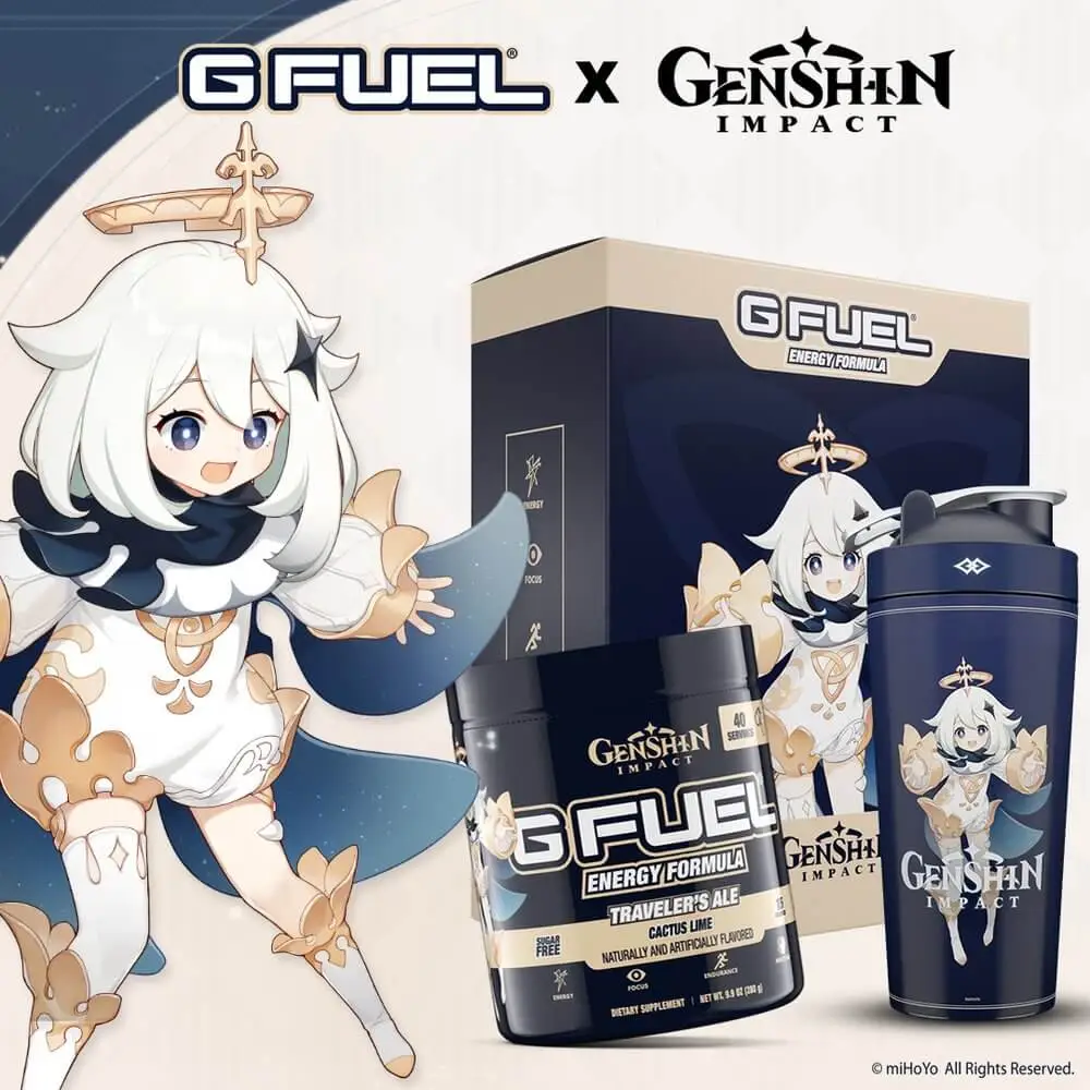Колаборація виробника спортивного харчування G Fuel та Genshin Impact
