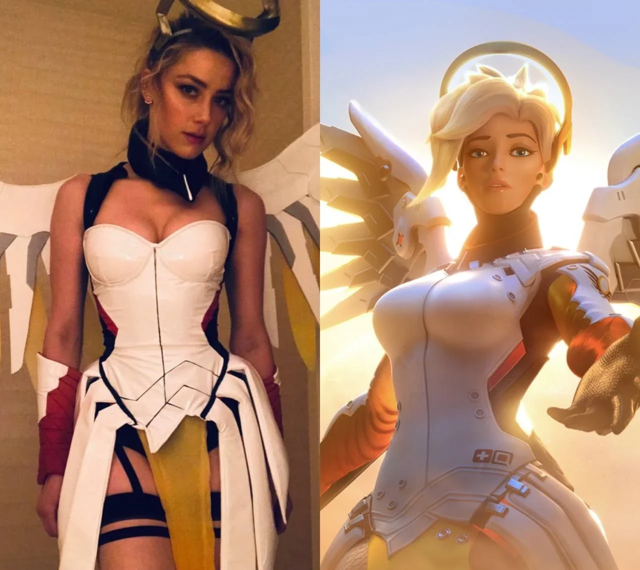 Ембер Герд косплеїла Ангела з Overwatch для Ілона Маска
