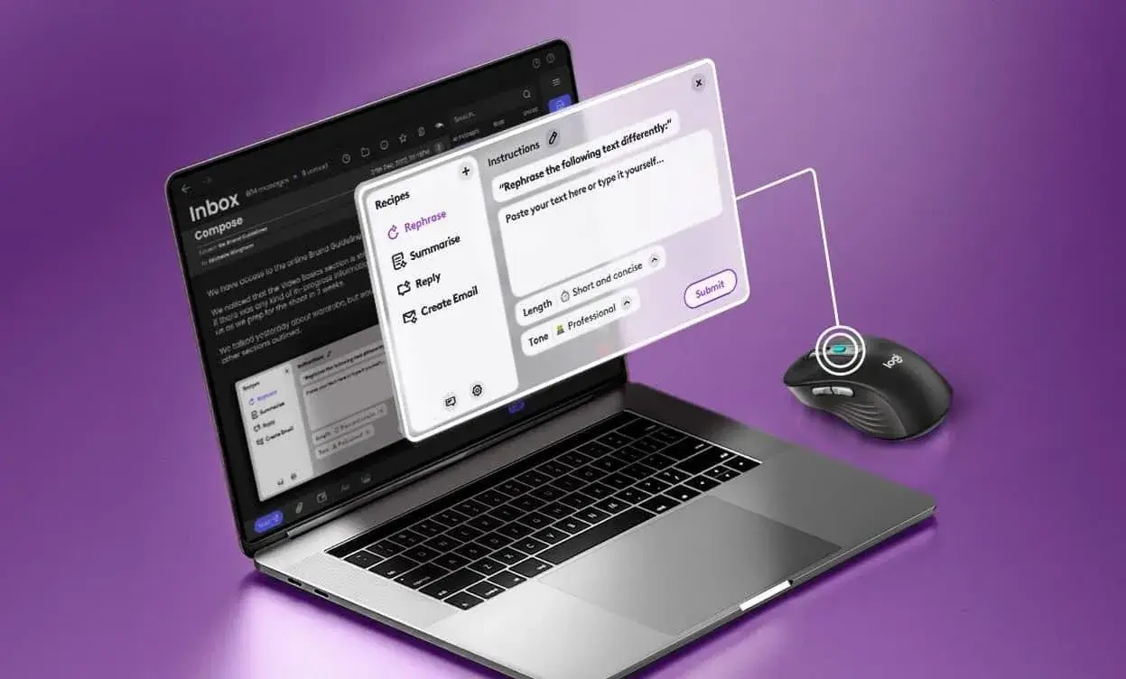 Logitech випустила функцію AI Prompt Builder і мишу з кнопкою для ШІ
